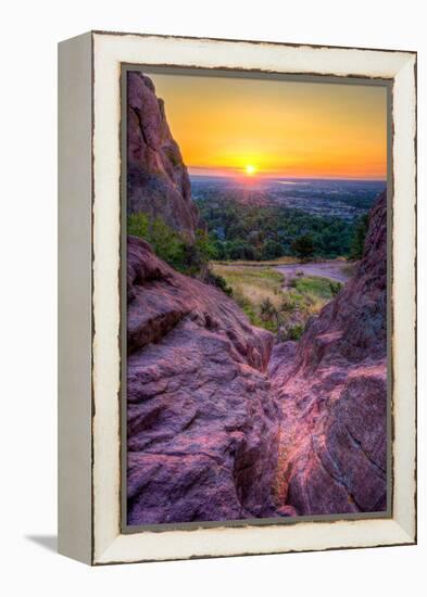 Sunrise over Boulder, Co-Dean Fikar-Framed Premier Image Canvas