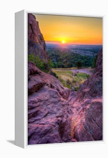 Sunrise over Boulder, Co-Dean Fikar-Framed Premier Image Canvas