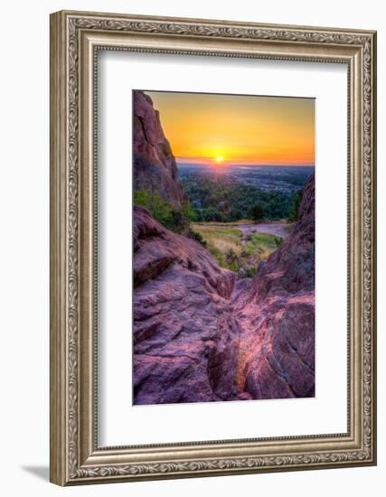 Sunrise over Boulder, Co-Dean Fikar-Framed Photographic Print