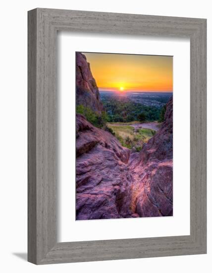 Sunrise over Boulder, Co-Dean Fikar-Framed Photographic Print