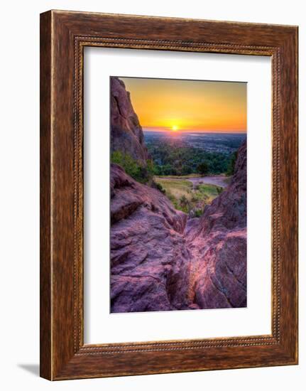 Sunrise over Boulder, Co-Dean Fikar-Framed Photographic Print