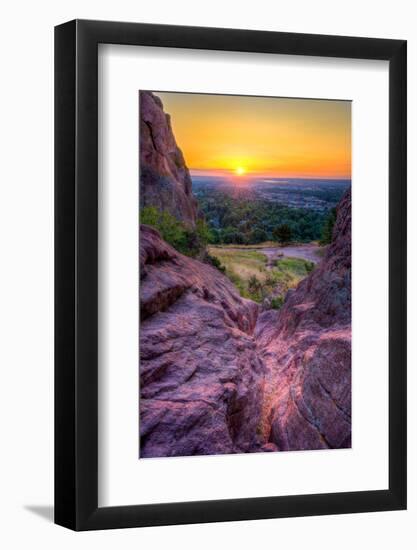 Sunrise over Boulder, Co-Dean Fikar-Framed Photographic Print