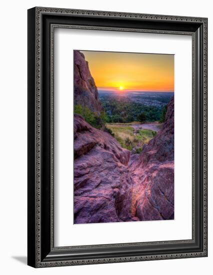 Sunrise over Boulder, Co-Dean Fikar-Framed Photographic Print