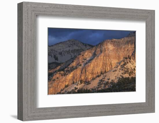 Sunrise over Castle Reef Mountain. Rocky Mountain front ranges near Augusta, Montana.-Alan Majchrowicz-Framed Photographic Print
