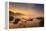 Sunrise over Crescent Beach, Oregon Coast, Pacific Ocean, Pacific Northwest-Craig Tuttle-Framed Premier Image Canvas