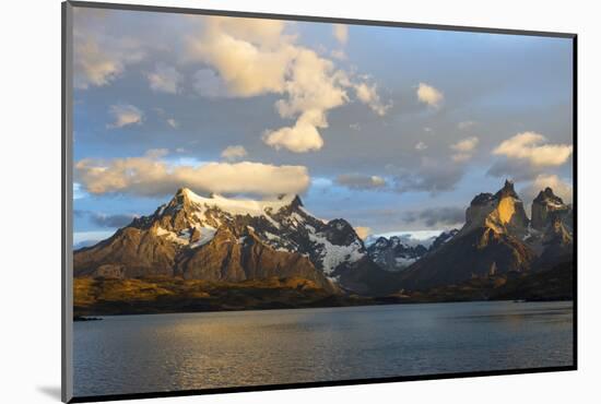 Sunrise over Cuernos Del Paine and Lago Pehoe-G & M Therin-Weise-Mounted Photographic Print