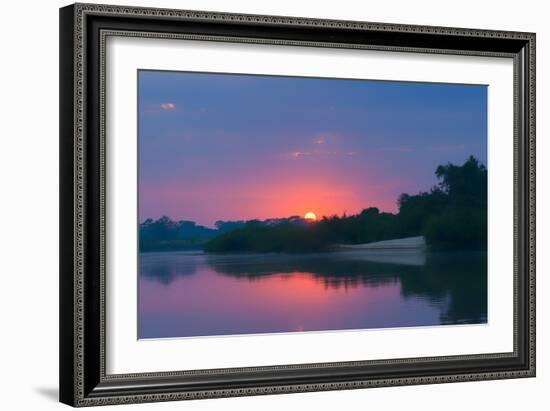 Sunrise over Cuiaba River, Pantanal, Mato Grosso State, Brazil, South America-G&M Therin-Weise-Framed Photographic Print