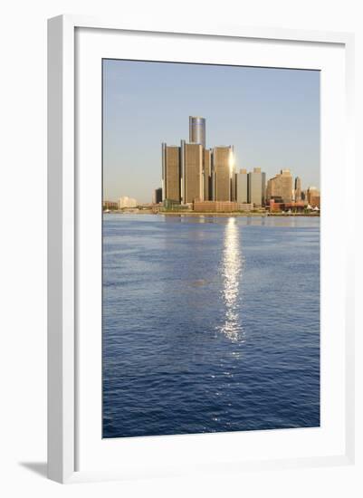 Sunrise over Downtown Detroit, Michigan, USA-Cindy Miller Hopkins-Framed Photographic Print