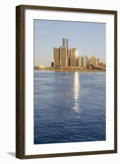 Sunrise over Downtown Detroit, Michigan, USA-Cindy Miller Hopkins-Framed Photographic Print