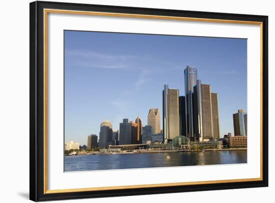 Sunrise over Downtown Detroit, Michigan, USA-Cindy Miller Hopkins-Framed Photographic Print