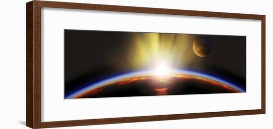 Sunrise over Earth-null-Framed Photographic Print