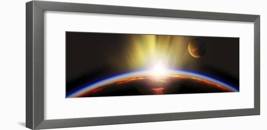 Sunrise over Earth-null-Framed Photographic Print