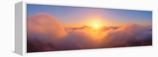 Sunrise over Haleakala Volcano Summit, Maui, Hawaii-null-Framed Stretched Canvas