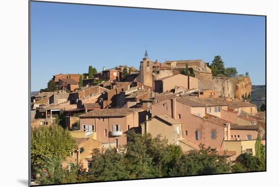 Sunrise over Hilltop Village of Roussillon, Southern France-Markus Lange-Mounted Photographic Print