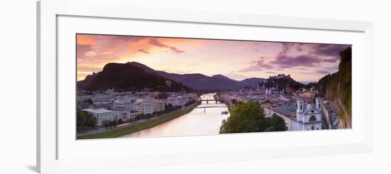 Sunrise over Hohensalzburg Fortressover and Alt Stadt, Salzburg, Salzburger Land, Austria-Doug Pearson-Framed Photographic Print