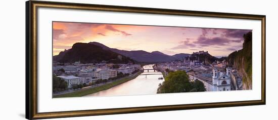 Sunrise over Hohensalzburg Fortressover and Alt Stadt, Salzburg, Salzburger Land, Austria-Doug Pearson-Framed Photographic Print