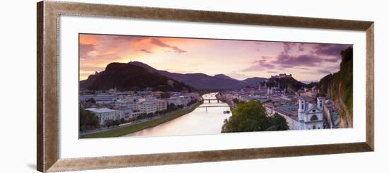 Sunrise over Hohensalzburg Fortressover and Alt Stadt, Salzburg, Salzburger Land, Austria-Doug Pearson-Framed Photographic Print