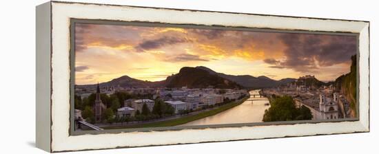 Sunrise over Hohensalzburg Fortressover and Alt Stadt, Salzburg, Salzburger Land, Austria-Doug Pearson-Framed Premier Image Canvas