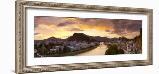 Sunrise over Hohensalzburg Fortressover and Alt Stadt, Salzburg, Salzburger Land, Austria-Doug Pearson-Framed Photographic Print