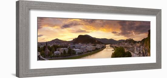 Sunrise over Hohensalzburg Fortressover and Alt Stadt, Salzburg, Salzburger Land, Austria-Doug Pearson-Framed Photographic Print