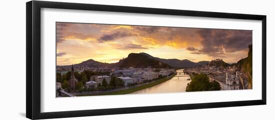 Sunrise over Hohensalzburg Fortressover and Alt Stadt, Salzburg, Salzburger Land, Austria-Doug Pearson-Framed Photographic Print
