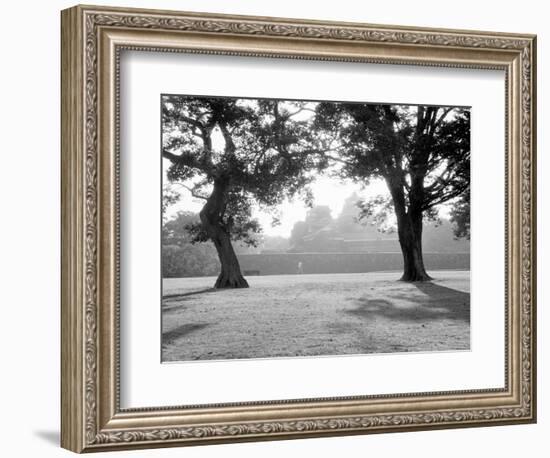 Sunrise Over Kumamoto-Jo Castle-Walter Bibikow-Framed Photographic Print