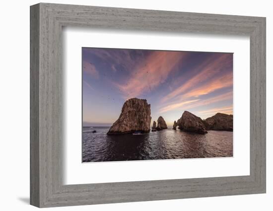 Sunrise over Land's End, Finnisterra, Cabo San Lucas, Baja California Sur, Mexico, North America-Michael Nolan-Framed Photographic Print