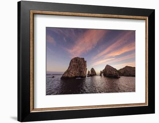 Sunrise over Land's End, Finnisterra, Cabo San Lucas, Baja California Sur, Mexico, North America-Michael Nolan-Framed Photographic Print