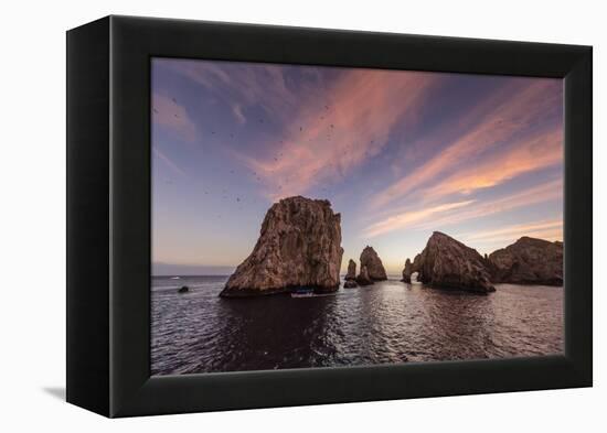 Sunrise over Land's End, Finnisterra, Cabo San Lucas, Baja California Sur, Mexico, North America-Michael Nolan-Framed Premier Image Canvas