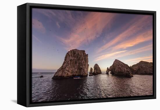 Sunrise over Land's End, Finnisterra, Cabo San Lucas, Baja California Sur, Mexico, North America-Michael Nolan-Framed Premier Image Canvas