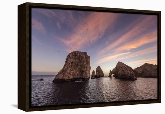 Sunrise over Land's End, Finnisterra, Cabo San Lucas, Baja California Sur, Mexico, North America-Michael Nolan-Framed Premier Image Canvas