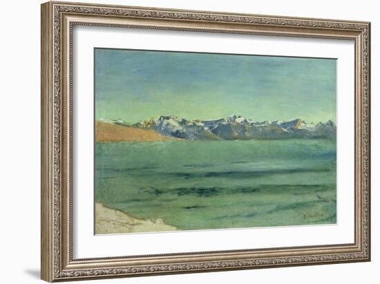 Sunrise over Mont Blanc, C.1890-Ferdinand Hodler-Framed Giclee Print