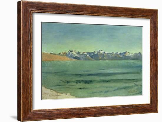 Sunrise over Mont Blanc, C.1890-Ferdinand Hodler-Framed Giclee Print