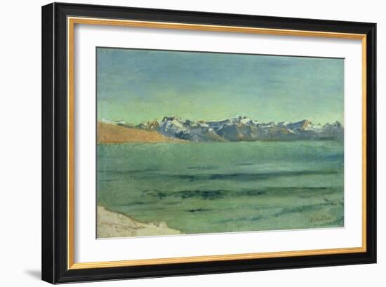 Sunrise over Mont Blanc, C.1890-Ferdinand Hodler-Framed Giclee Print