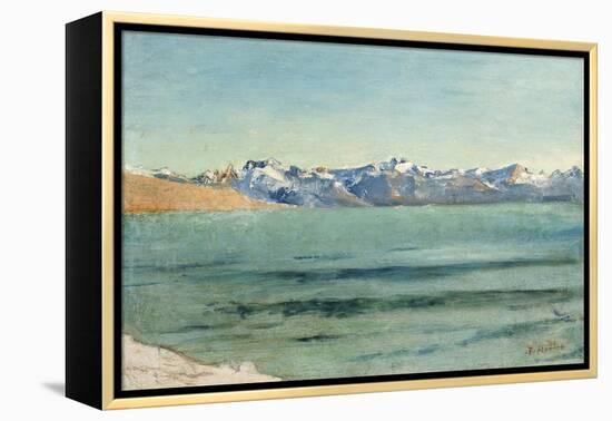 Sunrise over Mont Blanc-Ferdinand Hodler-Framed Premier Image Canvas