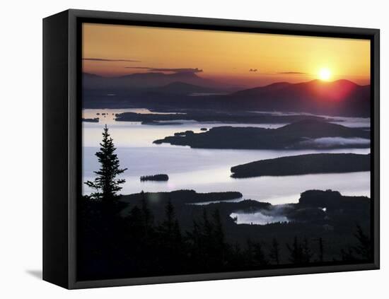 Sunrise over Moosehead Development, Greenville, Maine-Robert F. Bukaty-Framed Premier Image Canvas