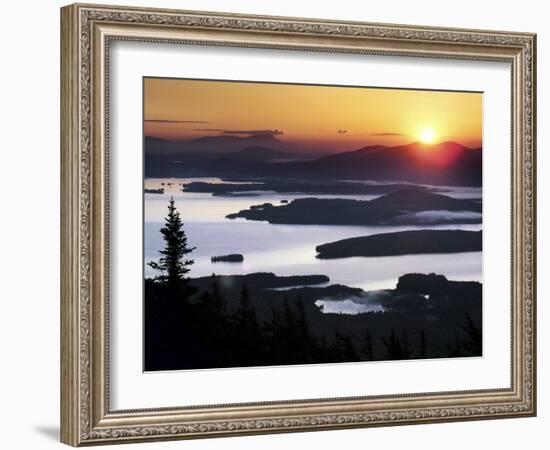 Sunrise over Moosehead Development, Greenville, Maine-Robert F. Bukaty-Framed Photographic Print