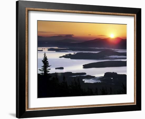 Sunrise over Moosehead Development, Greenville, Maine-Robert F. Bukaty-Framed Photographic Print