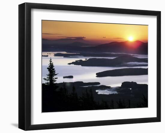 Sunrise over Moosehead Development, Greenville, Maine-Robert F. Bukaty-Framed Photographic Print