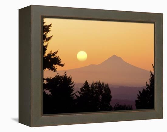 Sunrise Over Mt Hood, Portland, Oregon, USA-Janis Miglavs-Framed Premier Image Canvas