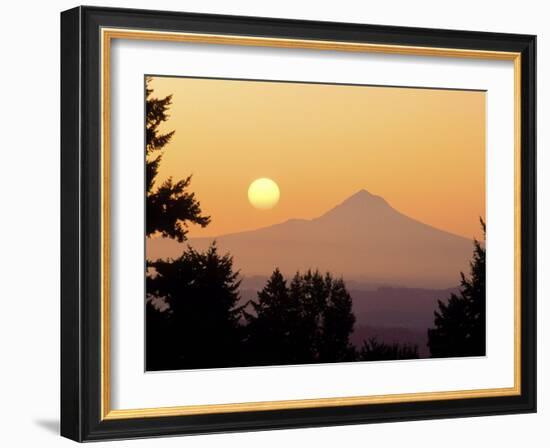 Sunrise Over Mt Hood, Portland, Oregon, USA-Janis Miglavs-Framed Photographic Print