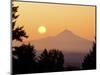 Sunrise Over Mt Hood, Portland, Oregon, USA-Janis Miglavs-Mounted Photographic Print