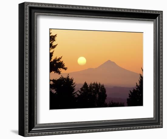 Sunrise Over Mt Hood, Portland, Oregon, USA-Janis Miglavs-Framed Photographic Print