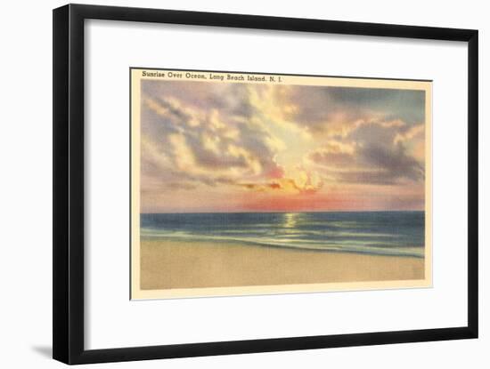 Sunrise over Ocean, Long Beach Island, New Jersey-null-Framed Art Print