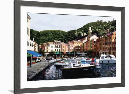 Sunrise Over Portofino-Bill Saunders-Framed Art Print