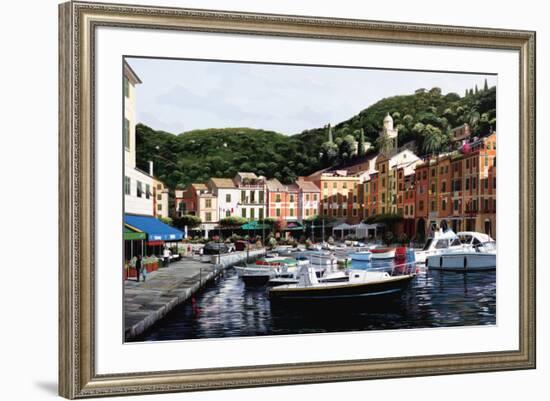 Sunrise Over Portofino-Bill Saunders-Framed Art Print