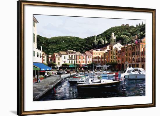 Sunrise Over Portofino-Bill Saunders-Framed Art Print