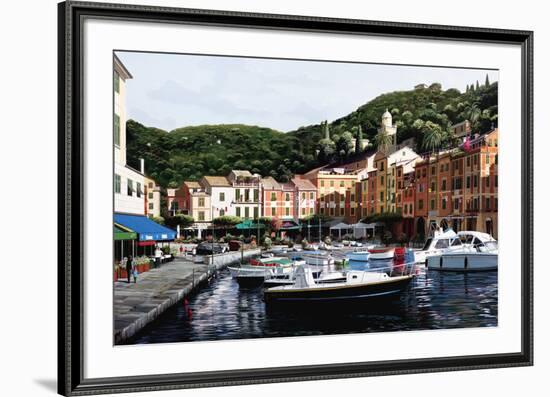 Sunrise Over Portofino-Bill Saunders-Framed Art Print