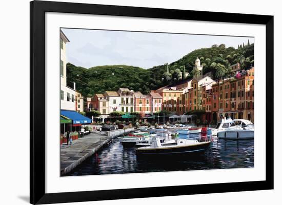 Sunrise Over Portofino-Bill Saunders-Framed Art Print