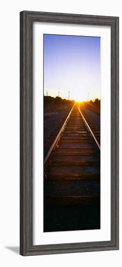 Sunrise over Railroad Tracks Near Fillmore, California-null-Framed Photographic Print